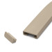 Avslutning för PVC-räckesstolpe, gavel för räckesprofil STANDARD, 40x8, beige