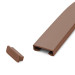 Avslutning för PVC-räckesstolpe, gavel för räckesprofil STANDARD, 40x8, brun