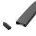 Avslutning för PVC-räckesstolpe, gavel för räckesprofil STANDARD, 40x8, svart