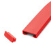 Avslutning för PVC-räckesstolpe, gavel för räckesprofil STANDARD, 40x8, röd