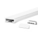 Ledstång trappa PVC PREMIUM 40x8 mm, handräcke i mjuk, vit