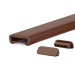Ledstång trappa PVC PREMIUM 40x8 mm, handräcke i mjuk, brun