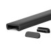 Ledstång trappa PVC PREMIUM 40x8 mm, handräcke i mjuk, svart