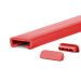 Ledstång trappa PVC PREMIUM 40x8 mm, handräcke i mjuk, Röd