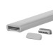 Ledstång trappa PVC PREMIUM 40x8 mm, handräcke i mjuk, grå