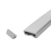 Avslutning för PVC-räckesstolpe, gavel för räckesprofil PREMIUM, 40x8, grå