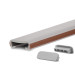 Ledstång trappa PVC LUX 40x8 mm, handräcke i mjuk, grå