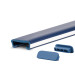 Ledstång trappa PVC LUX 40x8x4 mm, handräcke i mjuk, mörkblå-vit