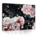 Canvasmålning BLOMMOR PIWONIE ROSOR Vardagsrum 60x40