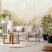 400x280 PALM LEAF ON CONCRETE PENSIONS Lounge tapet 15335