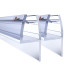 Sidoduschförsegling 200 cm transparent, 2 st