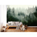 väggmålning skog i dimman för sovrummet sovrum vardagsrum väggmålning fleece 400x280