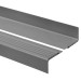 Halkfri trappkantlist PVC 48x42 mm, trapprofil, mörkgrå, 150 cm