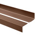 Halkfri trappkantlist PVC 40x40 mm, trapprofil RD, brun, 150 cm