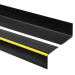 Halkfri trappkantlist PVC 55x40 mm, trapprofil RD, svart, 150 cm