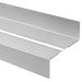 Halkfri trappkantlist PVC 40x60 mm, trapprofil RDD, grå, 150 cm