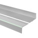 Halkfri trappkantlist PVC 40x40 mm, trapprofil RDFL, grå, 150 cm
