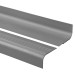 Halkfri trappkantlist PVC 40x42 mm, trapprofil RDT, mörkgrå, 150 cm