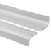 Halkfri trappkantlist PVC 40x42 mm, trapprofil RDT, grå, 150 cm