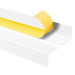 Halkfri trappkantlist PVC 50x42 mm, självhäftande trapprofil med självhäftande tejp RGP, vit