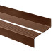 Halkfri trappkantlist PVC 50x42 mm, trapprofil RGP, brun, 150 cm