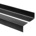 Halkfri trappkantlist PVC 50x42 mm, trapprofil RGP, svart-silver, 150 cm
