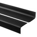 Halkfri trappkantlist PVC 70x40 mm, trapprofil RGPD, svart, 150 cm