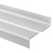 Halkfri trappkantlist PVC 70x40 mm, trapprofil RGPD, grå, 150 cm