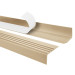 Halkfri trappkantlist PVC 30x27 mm, självhäftande trapprofil med självhäftande tejp RM, beige