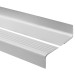 Halkfri trappkantlist PVC 50x45 mm, trapprofil RO, grå, 150 cm