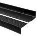 Halkfri trappkantlist PVC 40x40 mm, trapprofil RS, svart, 150 cm