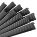 Set: Rutschfritt trappprofil med lim, svart-silver, 50x42 mm, 100 cm