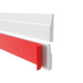 Självhäftande PVC golvlist FLEX, flexibel PREMIUM sockellist, fräst – modern RAL 9003, vit, 5 m