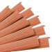 Set: Självhäftande Halkfria Trapprofiler, tegelröd, 40x25 mm, 100 cm