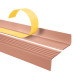 Halkfri trappkantlist PVC 40x25 mm, självhäftande trapprofil med självhäftande tejp ND, ljusbrun