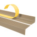 Halkfri trappkantlist PVC 40x25 mm, självhäftande trapprofil med självhäftande tejp ND, beige