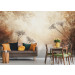 BOHO BEIGE WOODS BOHO skogsfototapet på FISELLINES sovrum tapeter vardagsrum tapeter 200x140