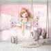 250x175 foto tapet för flickor ballerina moln rosor tapet för barn