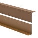PVC-hörnprofil, ojämn, kantskydd, hörnskydd, brun