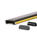 Ledstång trappa PVC LUX 40x8 mm, handräcke i mjuk, gul, 1 m