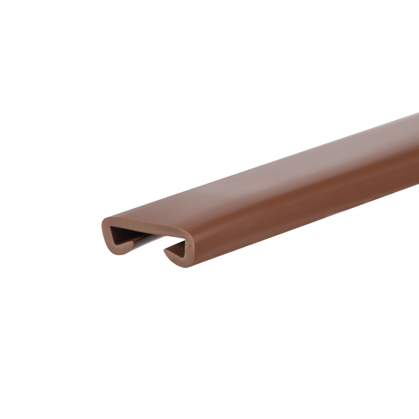 PVC ledstång, trappledare, PREMIUM, 35x8mm, brun, 1m