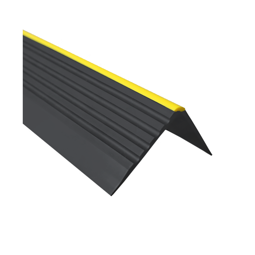 Anti-slip profil för trappor 55x40mm varning 150cm svart