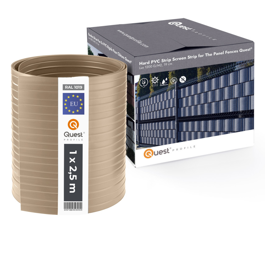 Staketband Quest® Lux 900 g/m², 19cm Beige RAL 1019