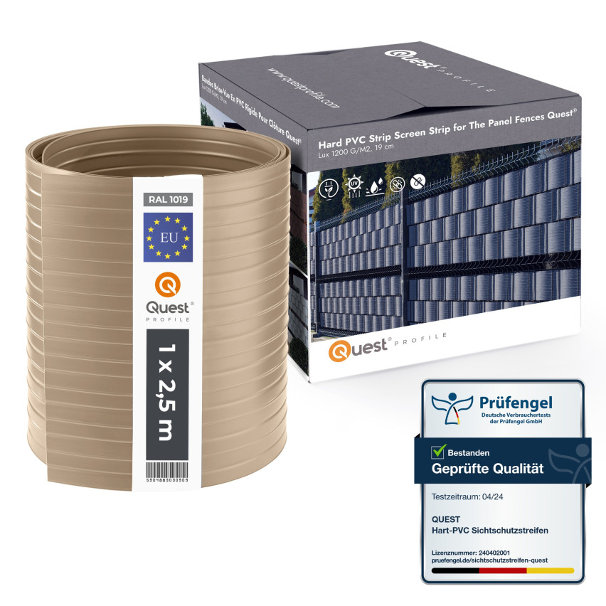 Staketband Quest® Lux 900 g/m², 19cm Beige RAL 1019