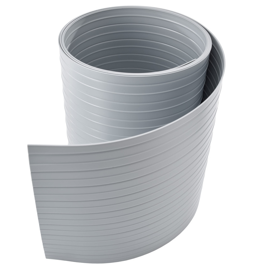 Insynsskydd PVC för trädgården och balkongen grå UV-beständig, 900 g/m2