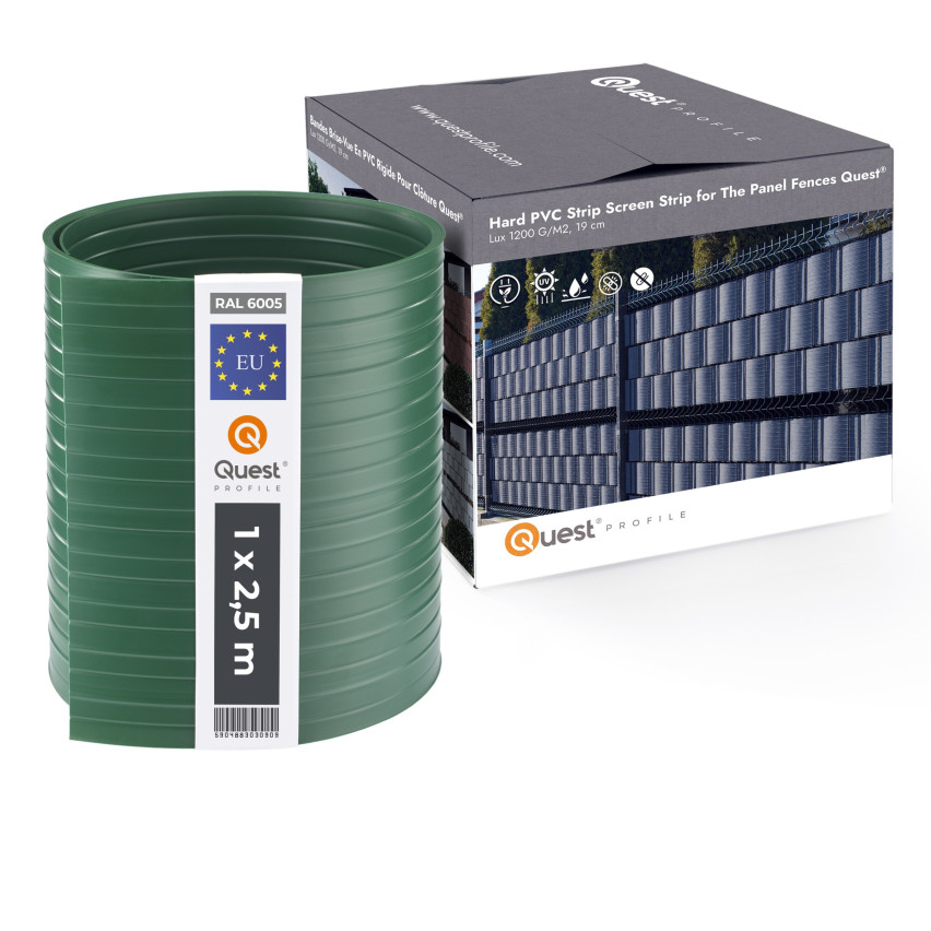 Staketband Quest® Lux 900 g/m², 19cm Grön RAL 6005