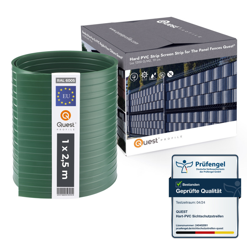 Staketband Quest® Lux 900 g/m², 19cm Grön RAL 6005