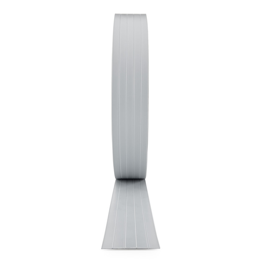 Hård PVC Privacy Strips Privacy Roll Double Bar Garden Fence Strips Höjd: 4,75 cm Tjocklek: 1,5 mm, grå RAL7040