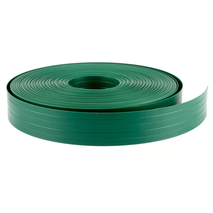 Hård PVC-integritetsremsor Dubbla staplar för trädgårdsstaket Höjd 4,75 cm Tjocklek: 1,5 mm, grön RAL6005