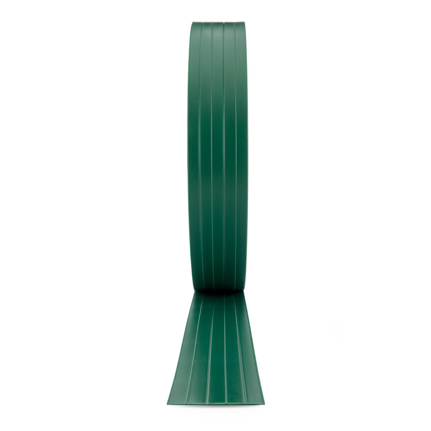 Hård PVC-integritetsremsor Dubbla staplar för trädgårdsstaket Höjd 4,75 cm Tjocklek: 1,5 mm, grön RAL6005